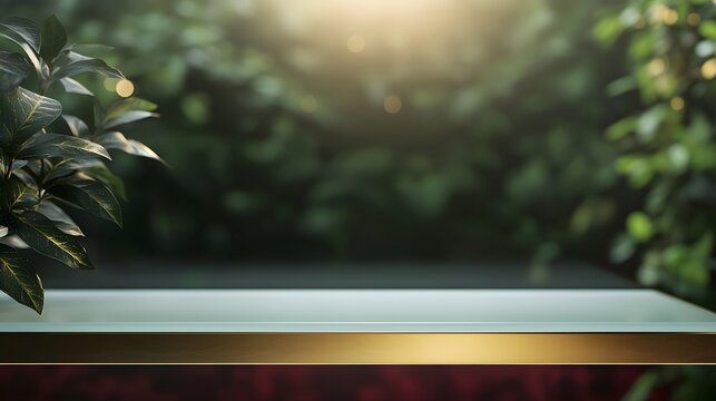 3d render of frosted glass lifestyle product surface in natural window light used as a product...