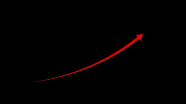 Abstract business graph with up arrow icon animation background. Business growth arrow and graph chart animation. 4k