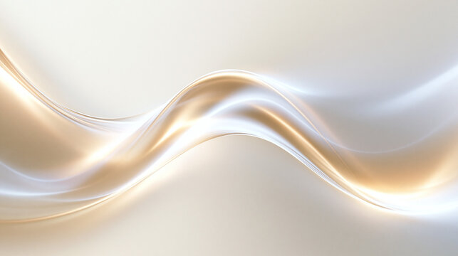 Abstract Flowing Fluid Wave Background with Soft Gold Light