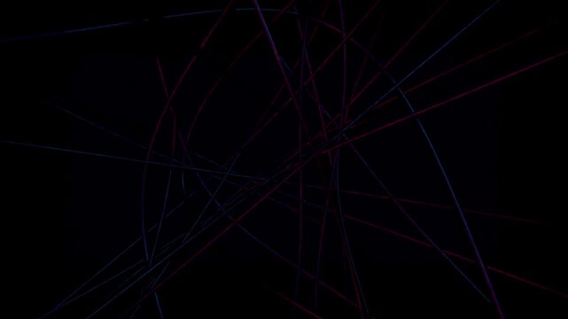 Abstract laser light beam web lines intersecting in dark background beams network neon glowing crossing beams network neon glowing crossing