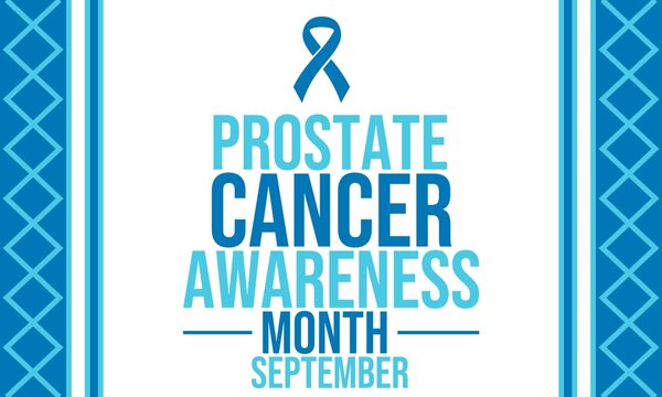 PROSTATE CANCER AWARENESS MONTH on September concept background layout. Vector illustration template for greeting card, banner, or poster.