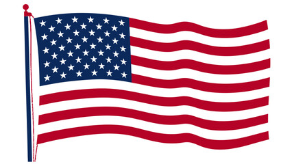 Fototapeta premium A vibrant depiction of the american flag waving proudly symbolizing freedom unity and the enduring spirit of the united states of america