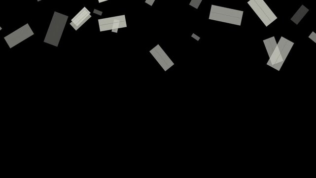 A single grey metal piece of a structural assembly isolated on a white background for technical industrial engineering designs motion, animation, loop, video