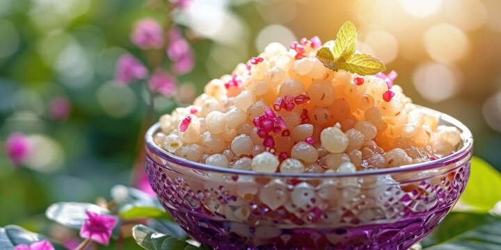 Faluda Dessert Served on a Plate