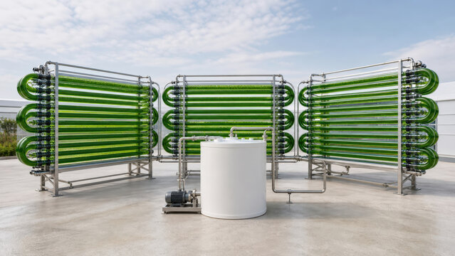 Commercial Microalgae Tubular Photobioreactors for Sustainable Biomass Production