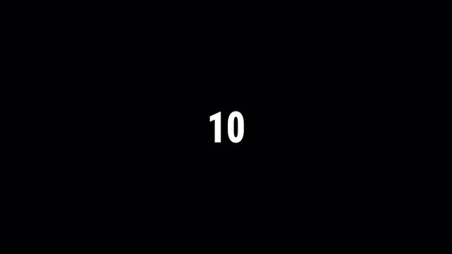 20 Second Countdown Timer &ndash; Roboto Digital Numbers on Black Background