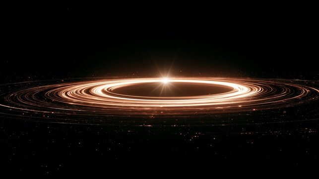 Mysterious cosmic vortex surrounded by glowing energy streams and luminous interstellar matter in deep space