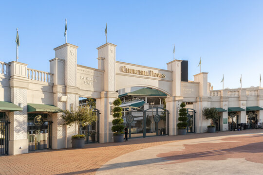 Louisville, KY, USA - October 21, 2025: Churchill Downs Racetrack is home to the Kentucky Derby and other horse racing events throughout the year.
