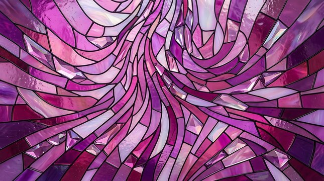 Abstract Pink and Purple Stained Glass Pattern background