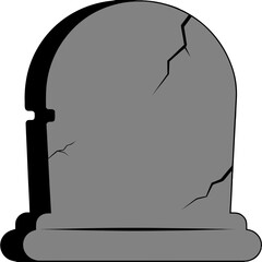 Fototapeta premium Spooky Halloween Tombstone Isolated Vector Illustration