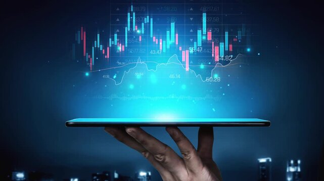 Candlestick chart visualizing financial market trends, investment patterns, price fluctuations, and trading strategy in capital and digital asset markets Marrow