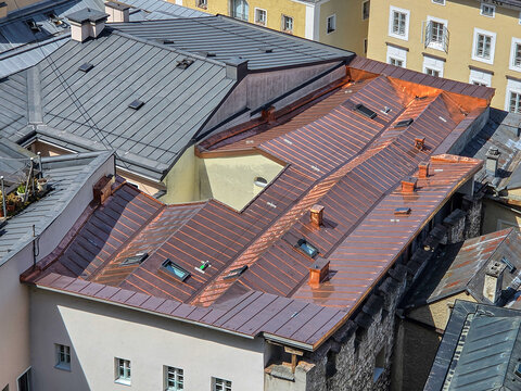 roofs of salzburg, cooper sheet roof