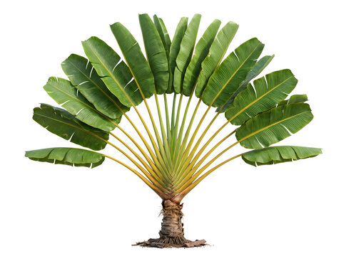 Travelers palm tree isolated on transparent background