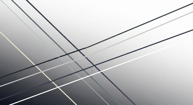 Dynamic geometric arrangement featuring intersecting diagonal lines provides a compelling visual flow across the composition to capture viewers while highlighting unique patterns in various