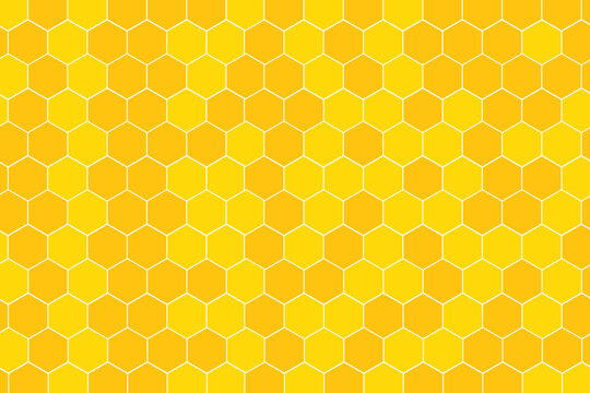 Bright yellow honeycomb pattern with hexagonal shapes
