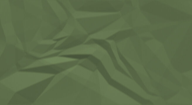 Olive green geometric texture, low poly pattern, modern abstract background, angular facets with soft shadows and white space for text design