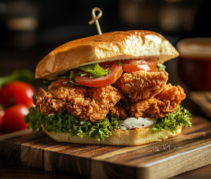 Gourmet Fried Chicken Sandwich