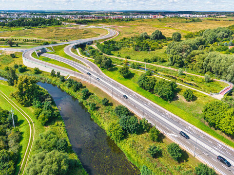 Construction of the new road in Pruszcz Gdanski. Poland