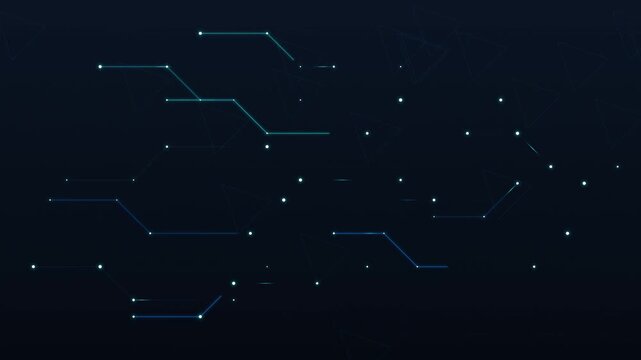 Abstract Digital Network Connections Background Featuring Glowing Data Lines and Nodes for Modern Technological and Futuristic Concept Design
