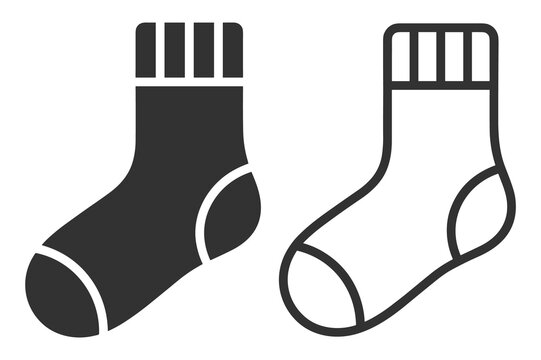 pair of socks icon set on transparent background