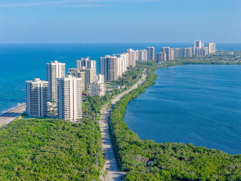 aerial view of Singer Island