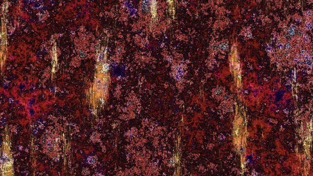 Grunge rust texture seamless loop abstract background. Digital animation.