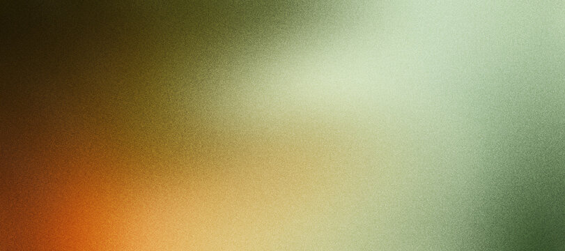 Grainy gradient background, orange green yellow abstract noise texture header, banner, poster backdrop, cover or digital wallpaper design