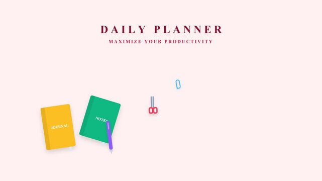 Daily planner journal and notebook supplies for maximizing work productivity