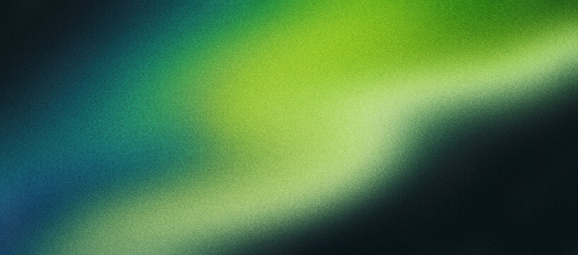Abstract green blue grainy background, glowing noise texture gradient banner dark backdrop header poster cover design