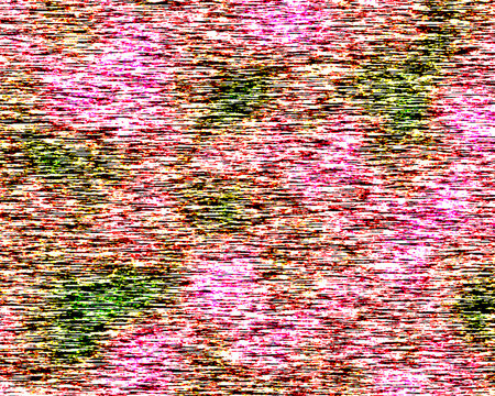 Pink texture features a vibrant static digital glitch.