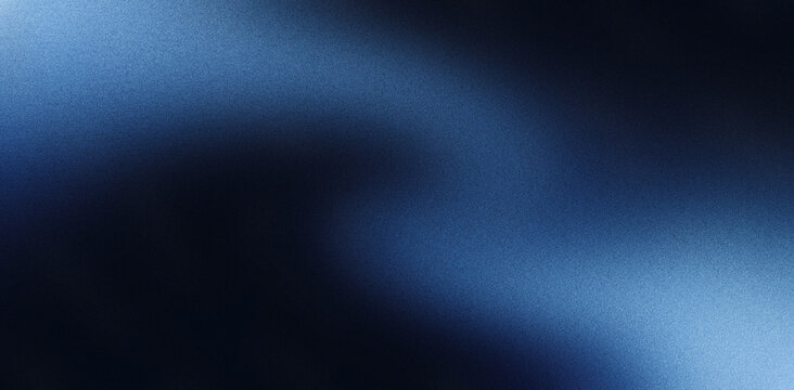 Dark blue black grainy texture background, abstract poster backdrop, header, cover, banner or wallpaper design