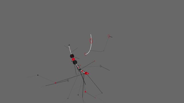 Abstract Growing Network of Connected Nodes and Data Links Animation.
Futuristic abstract animation showing a dynamic network of interconnected nodes, circles, and lines continuously expanding and evo