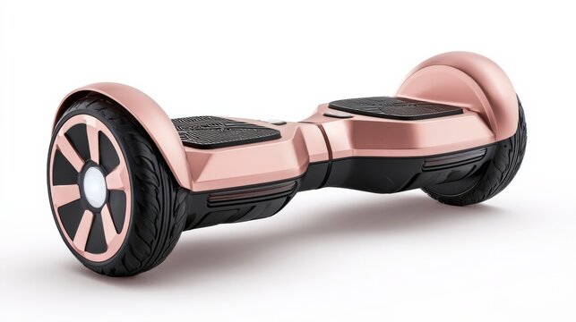 Self-balancing board with anti-slip footpads in 3D render