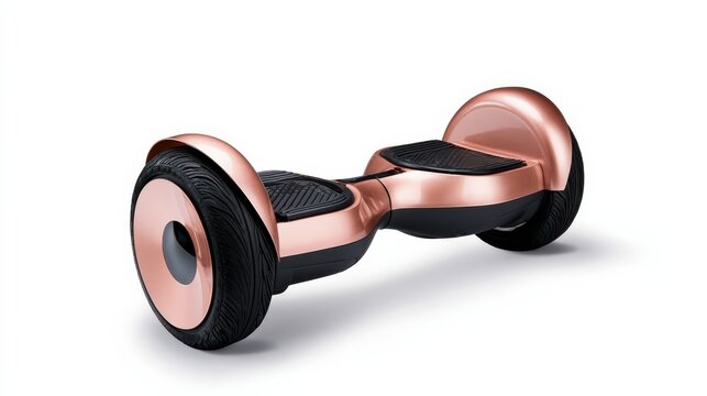 Glossy hoverboard isolated in slight overhead angled view