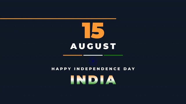 Happy independence day India banner design with tri-color elements for celebrating India independence day on 15 August