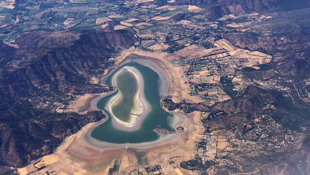 laguna de Aculeo, en estado de sequ&iacute;a