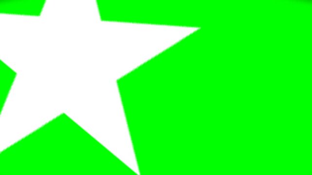 Waving uSA flag frame animation on green screen for patriotic national day.
