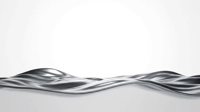 abstract smooth silver liquid wave motion loopable background