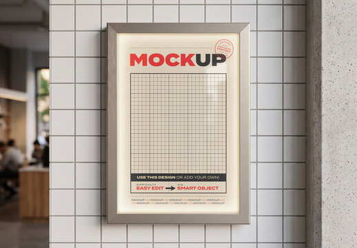 Restaurant Poster Menu Board Mockup