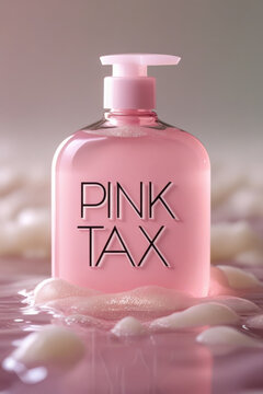 Pink tax form price discrimination based on gender, women charged more than men prices AI Generative
