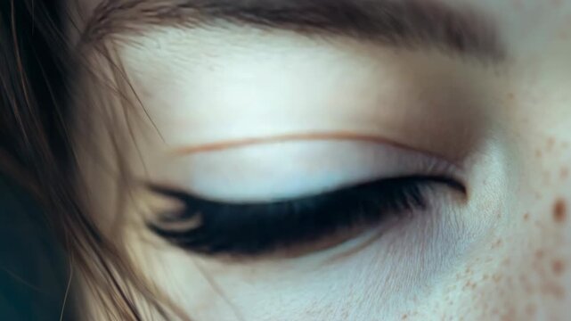 A detailed shot focusing on a human eye with rich hues and textures.