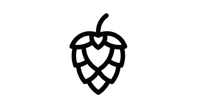 Vector illustration of hop plant icon on a transparent background