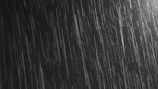Tokyo,Japan - August 12, 2026: Heavy rain falling in the night
