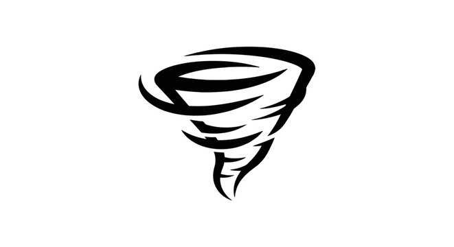 Vector illustration of stylized tornado or hurricane weather icon on a transparent background