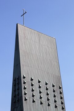 Roof of Braendkjaer church in Kolding, Denmark 