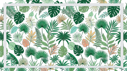 Fototapeta premium Exotic Tropical Leaves Seamless Pattern Design