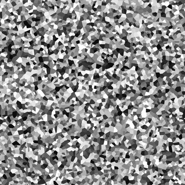 Abstract grayscale geometric mosaic pattern with voronoi cellular texture and random gray black and white polygons for modern digital design and mathematical backgrounds abstract cellular