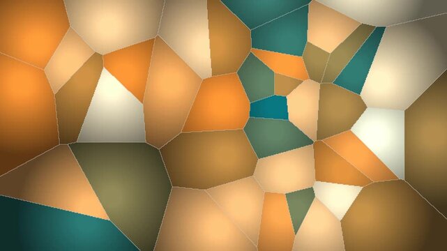 Earthy Voronoi Polygon Mosaic Motion Background