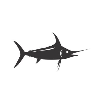 Vector Swordfish on white background