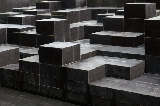 Granite Geometric Stone Feature